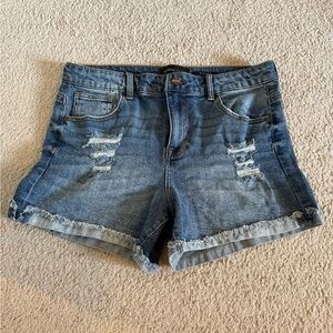 Kendall + Kylie "The Icon" distressed‎ denim shorts - women’s size 13/31